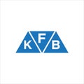 FKB triangle shape logo design on white background. FKB creative initials letter logo concept Royalty Free Stock Photo