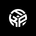 FKP letter logo design on black background. FKP creative initials letter logo concept. FKP letter design Royalty Free Stock Photo