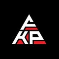 FKP triangle letter logo design with triangle shape. FKP triangle logo design monogram. FKP triangle vector logo template with red Royalty Free Stock Photo