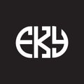 FKY letter logo design on black background. FKY creative initials letter logo concept. FKY letter design Royalty Free Stock Photo
