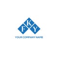 FKY letter logo design on WHITE background. FKY creative initials letter logo concept. FKY letter design.FKY letter logo design on Royalty Free Stock Photo