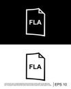 fla file format icon template