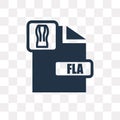 Fla vector icon isolated on transparent background, Fla transpa