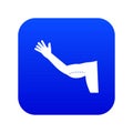 Flabby arm cosmetic correction icon digital blue