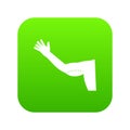 Flabby arm cosmetic correction icon digital green