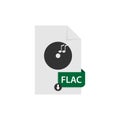 Flac download audio file format vector