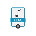 Flac download audio file vector