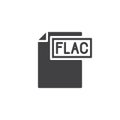 Flac format document icon vector