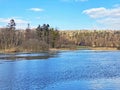 Flach lake or Flachsee in the natural protection zone Aargau Reuss river plain Naturschutzzone Aargauische Auen in der Reussebene Royalty Free Stock Photo