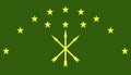 Flag of Adygea. Nationals flags of world country turning