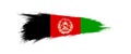 Flag of Afghanistan in grunge brush stroke Royalty Free Stock Photo