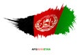 Flag of Afghanistan in grunge style with waving effect Royalty Free Stock Photo