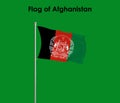 Flag Of Afghanistan, Afghanistan flag, National flag of Afghanistan. Pole flag of Afghanistan