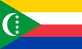 flag of African Arabs Comorians. flag representing ethnic group or culture, regional authorities. no flagpole. Plane layout,