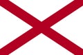 Flag of Alabama. Flag of the State of Alabama