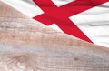 Flag Alabama and space for text on a wooden background