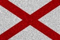 Flag of Alabama on styrofoam texture