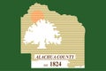 Flag of Alachua County in Florida of USA