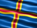 Flag of Aland Royalty Free Stock Photo