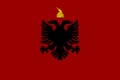 Glossy glass flag of Albania from 1928 to 1934.