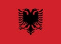 Flag of Albania vector illustration Royalty Free Stock Photo