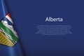 flag Alberta, state of Canada, isolated on background with copys