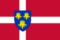 Flag of Allerod Kommune is a municipality in Denmark Royalty Free Stock Photo