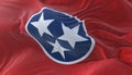 Flag of american state of Tennessee, region of the United States