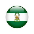 Flag Andalucia on button Royalty Free Stock Photo