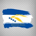 Flag of Johnston Atoll from brush strokes. Flag of Johnston Atoll on transparent background for your web site design, app, UI. Oc