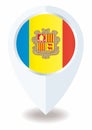 Flag of Andorra, location icon for Multipurpose,