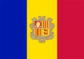 Flag Andorra vector illustration symbol national country icon. Freedom nation flag Andorra independence patriotism celebration