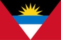 Flag of Antigua and Barbuda Royalty Free Stock Photo