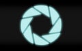 Glossy glass Flag of Aperture Science