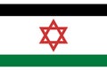flag of Arab peoples Israeli Arabs. flag representing ethnic group or culture, regional authorities. no flagpole. Plane layout,