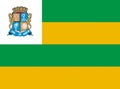 Glossy glass Flag of Aracaju, Sergipe Royalty Free Stock Photo