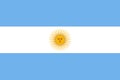 Flag of Argentina. Official colors. Flat vector illustration