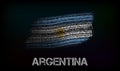 Flag of the Argentina. Vector illustration in grunge style with cracks and abrasions. Good image for print Royalty Free Stock Photo