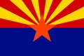 Flag of Arizona. Official colors. Flat vector illustration Royalty Free Stock Photo