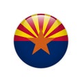 Flag Arizona button