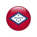 Flag Arkansas button