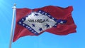 Flag of Arkansas state, region of the United States