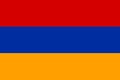 Flag of Armenia. Official colors. Flat vector illustration