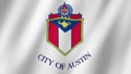Flag of Austin, Texas images, Austin, Texas flag waving in the wind Royalty Free Stock Photo