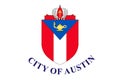 Flag of Austin in Texas in United States