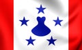 Flag of the Austral Islands, French Polynesia. Royalty Free Stock Photo