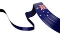 Flag of Australia waving ribbons. 3d illustration