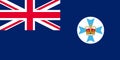 Flag of Australian state Queensland. State Flag. Illustration of Australian flags Royalty Free Stock Photo