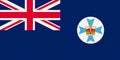 Flag of Australian state of Queensland. Official flag of Queensland Royalty Free Stock Photo