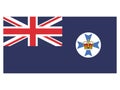 Flag of the Australian State of Queensland Royalty Free Stock Photo